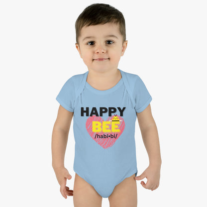 Short Sleeve Happy Bee onesie
