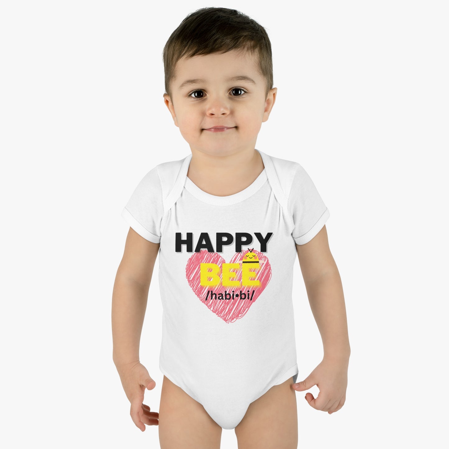 Short Sleeve Happy Bee onesie