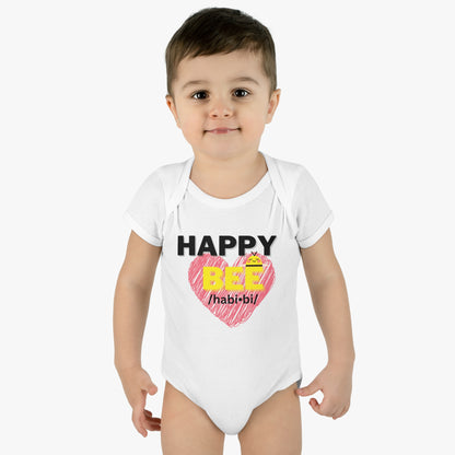 Short Sleeve Happy Bee onesie